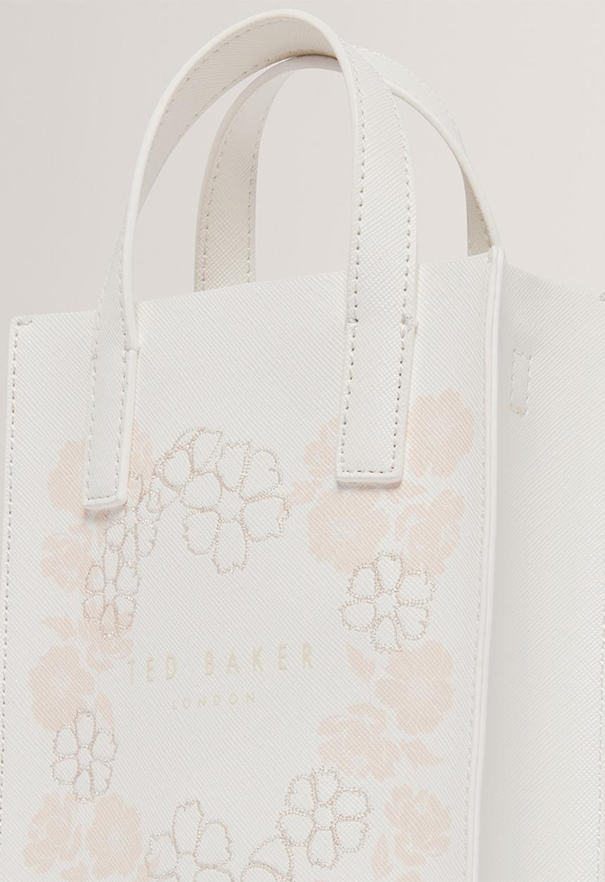 Ted Baker - Reocon Embroidery Floral Mini Icon Bag - Ivory