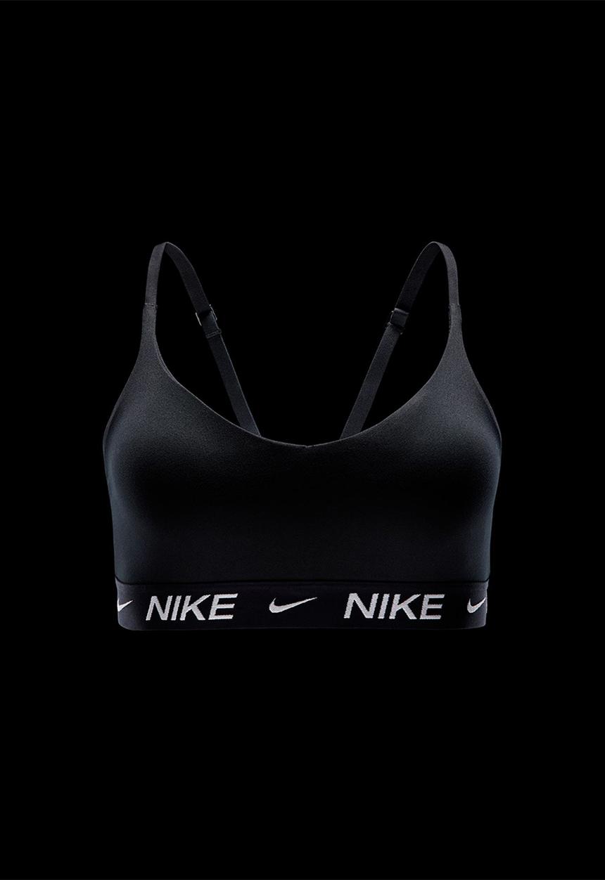 Nike - Nike Indy Light Support Women's Padded Adjustable Sports Bra - Black/Black/White