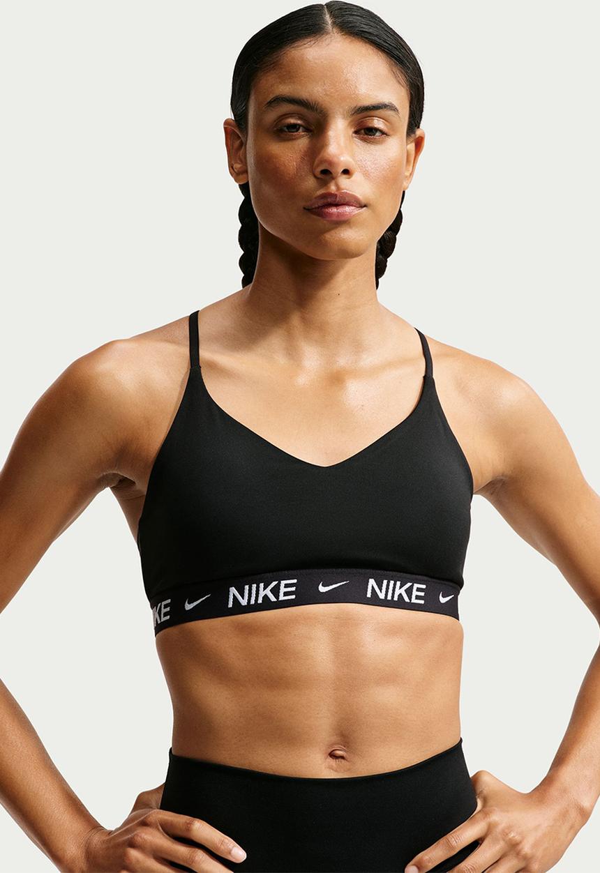 Nike - Nike Indy Light Support Women's Padded Adjustable Sports Bra - Black/Black/White