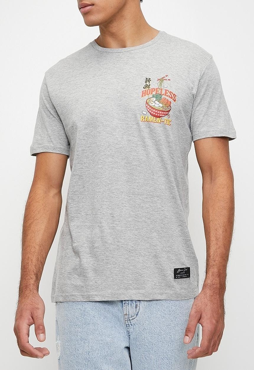 Brave Soul - T-shirts - Light Grey Marl