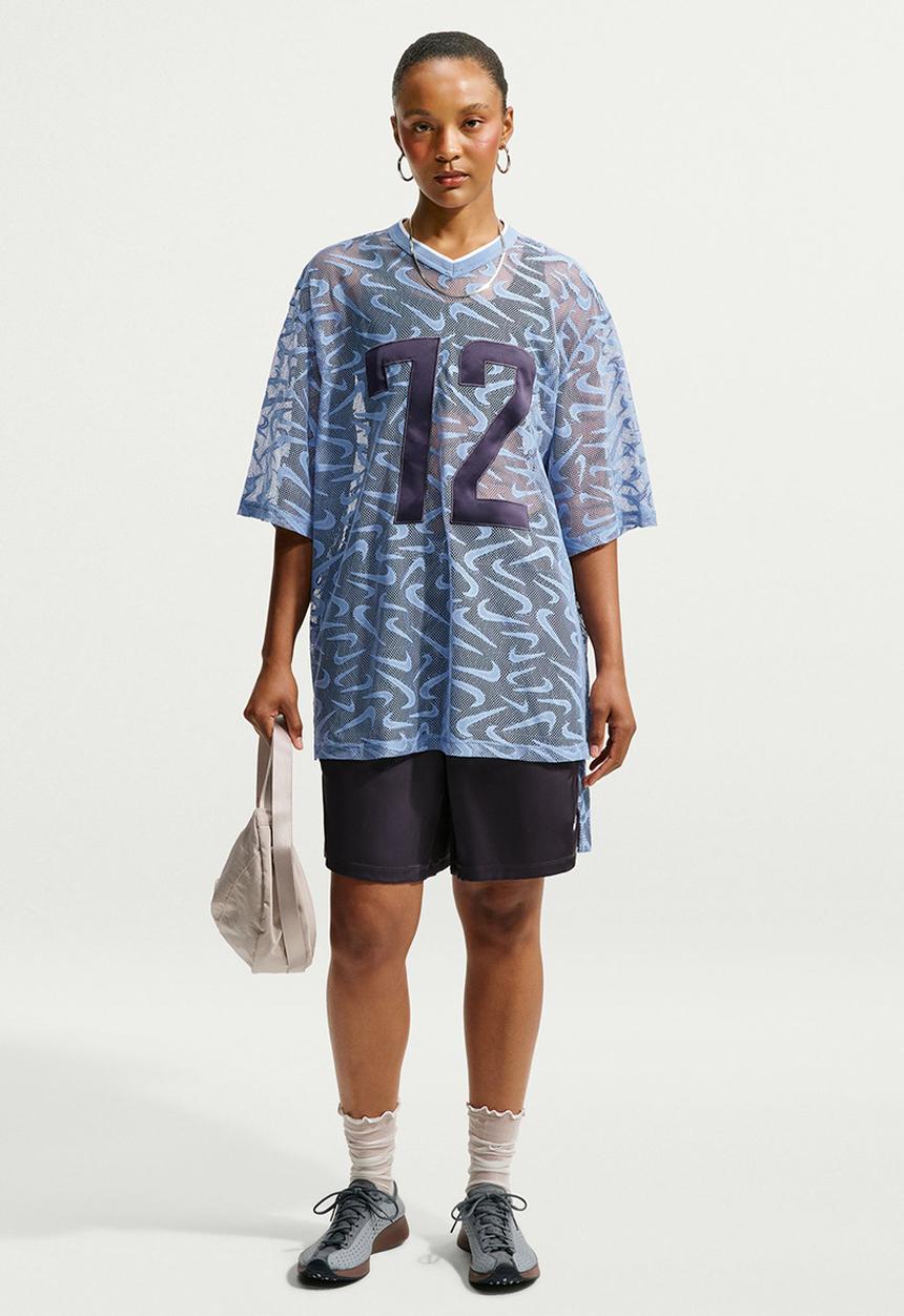 Nike - W Nk Chill Wvn Lace Jersey - Work Blue/Gridiron/White