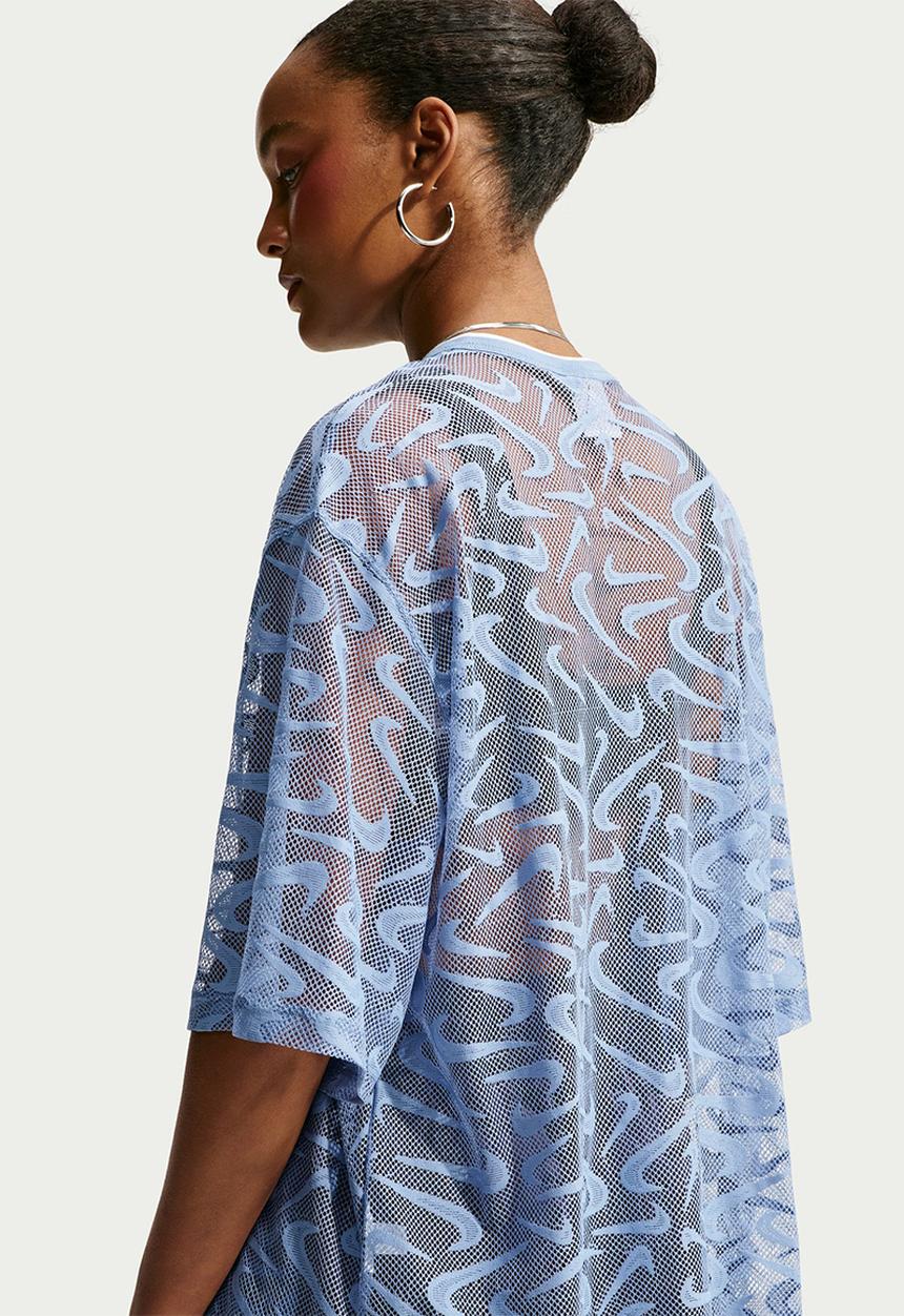 Nike - W Nk Chill Wvn Lace Jersey - Work Blue/Gridiron/White