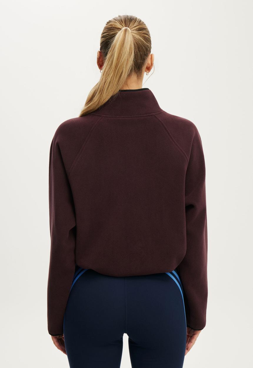 Cotton On - Polar Fleece Raglan Jacket - Italian Plum
