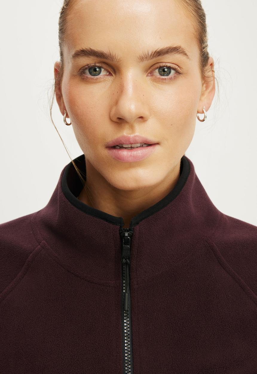 Cotton On - Polar Fleece Raglan Jacket - Italian Plum