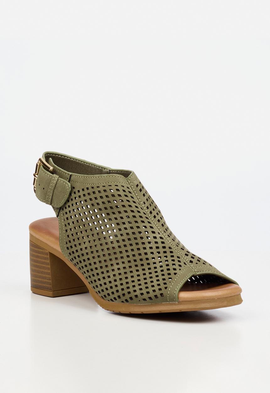 Butterfly Feet - Indra 1 peep toe heel - olive