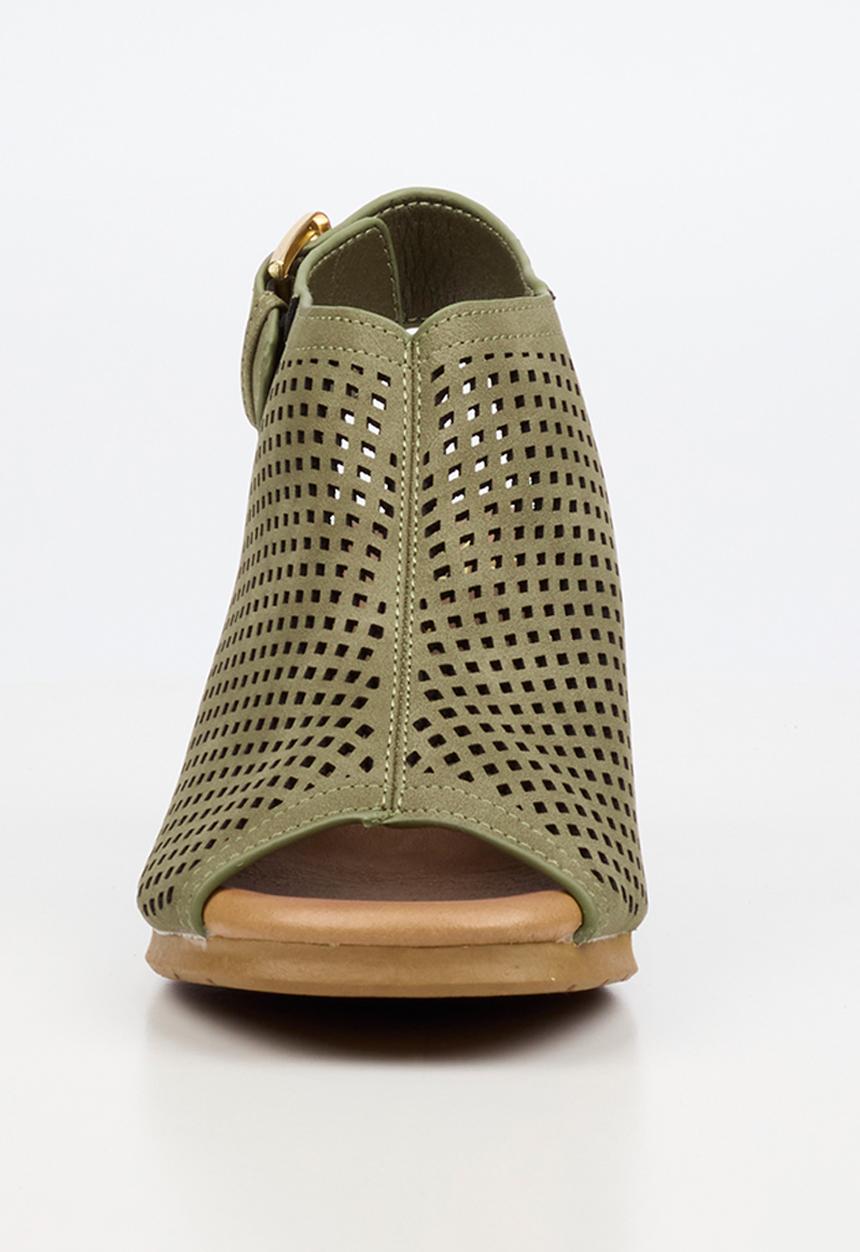 Butterfly Feet - Indra 1 peep toe heel - olive