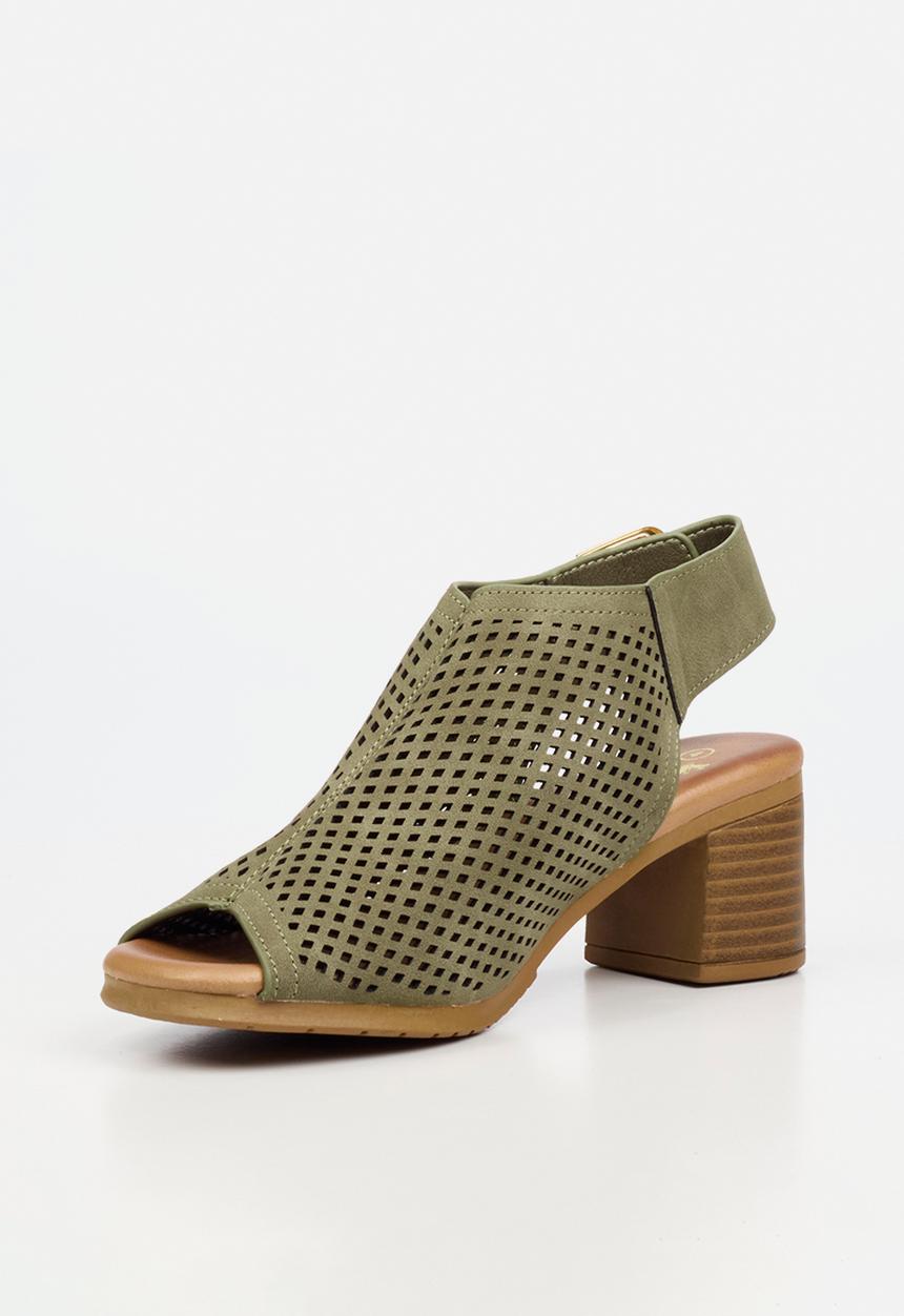 Butterfly Feet - Indra 1 peep toe heel - olive