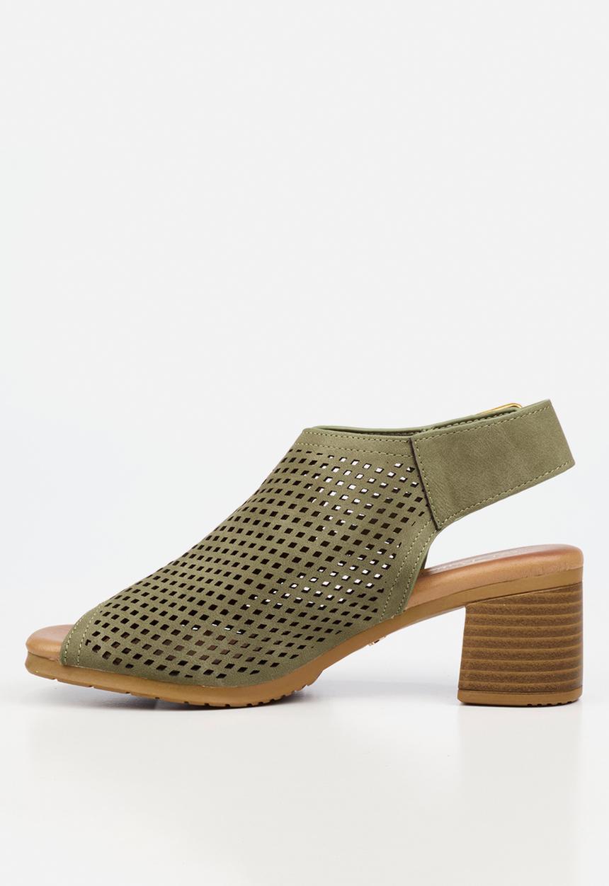 Butterfly Feet - Indra 1 peep toe heel - olive