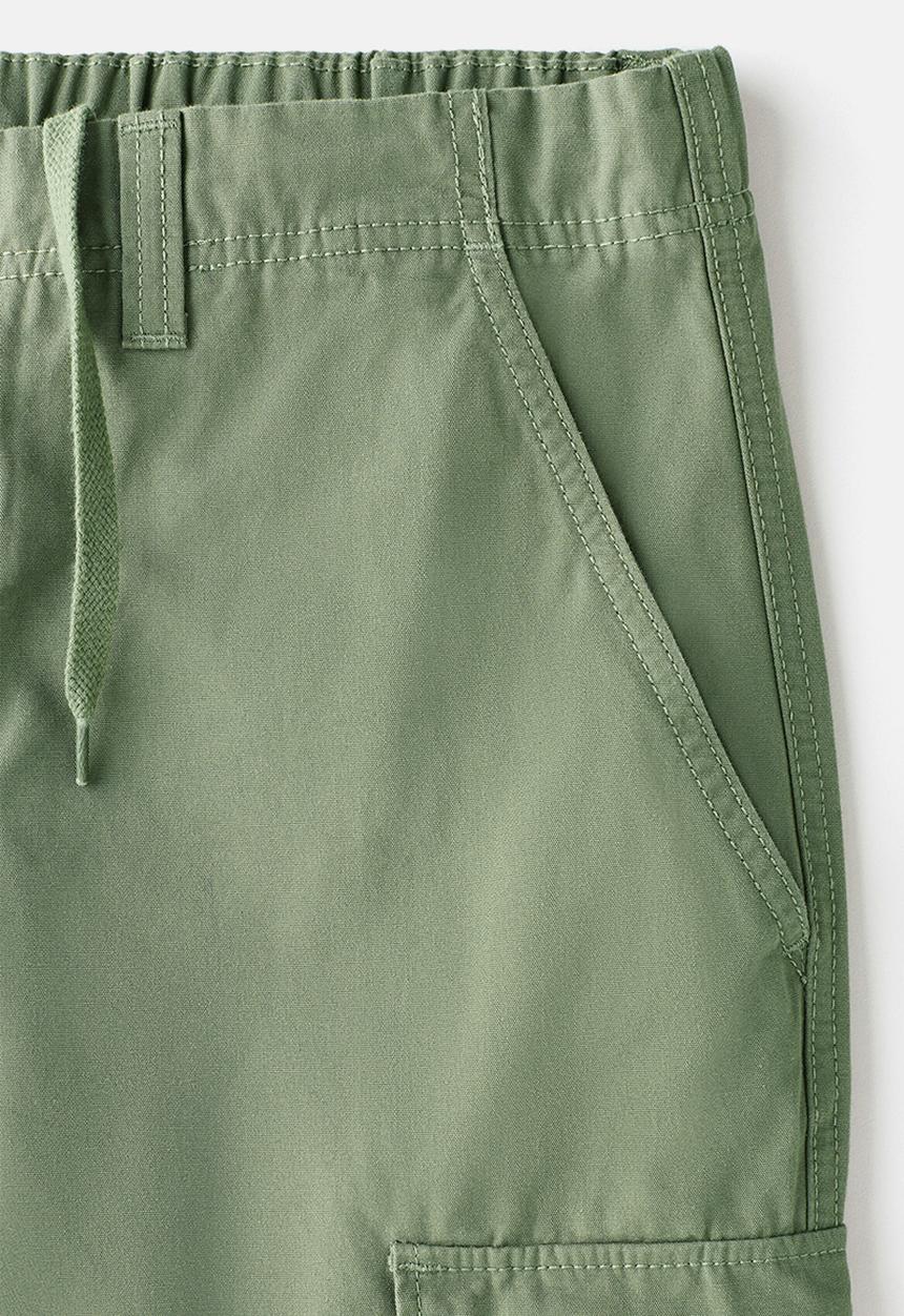 H&M - Relaxed fit cotton cargo trousers - khaki green