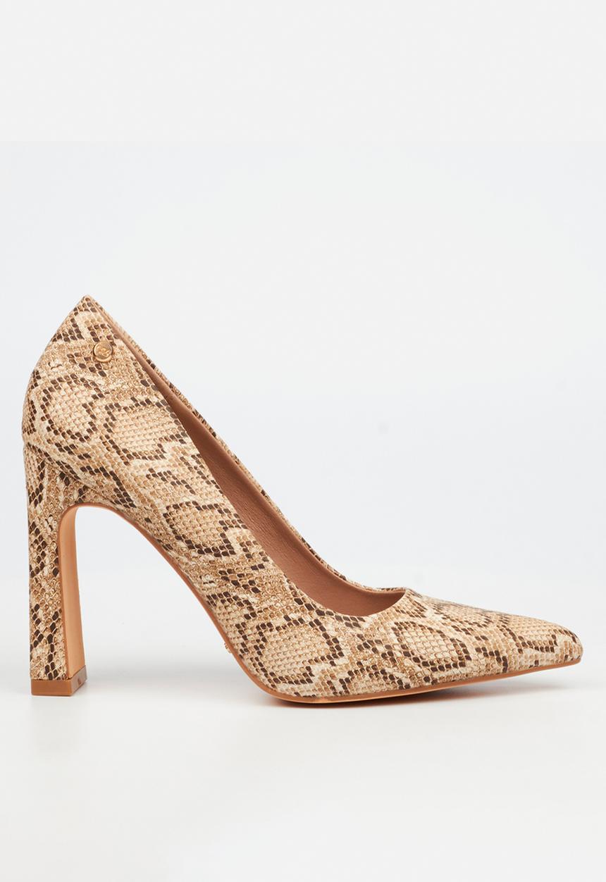 Miss Black - Nala 2 classic block heel - snake