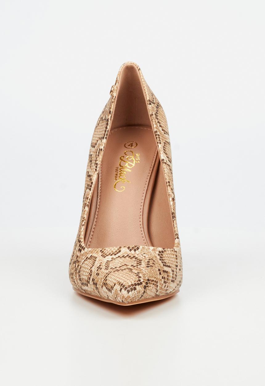Miss Black - Nala 2 classic block heel - snake