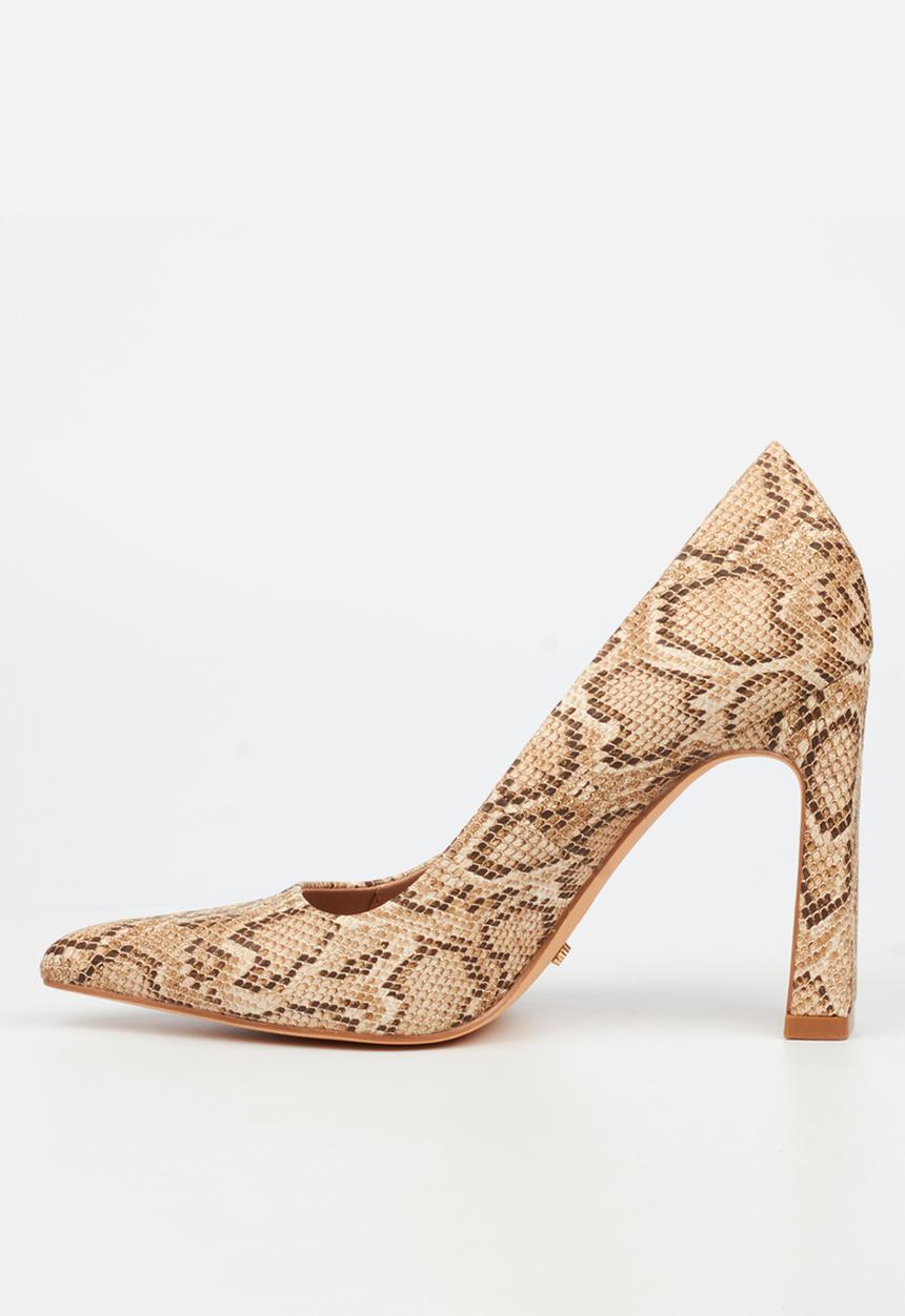 Miss Black - Nala 2 classic block heel - snake