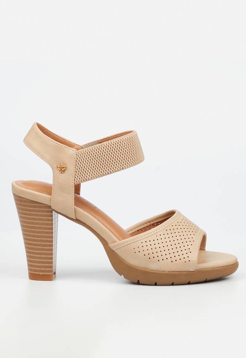 Butterfly Feet - Raina 2 ankle strap heel - beige