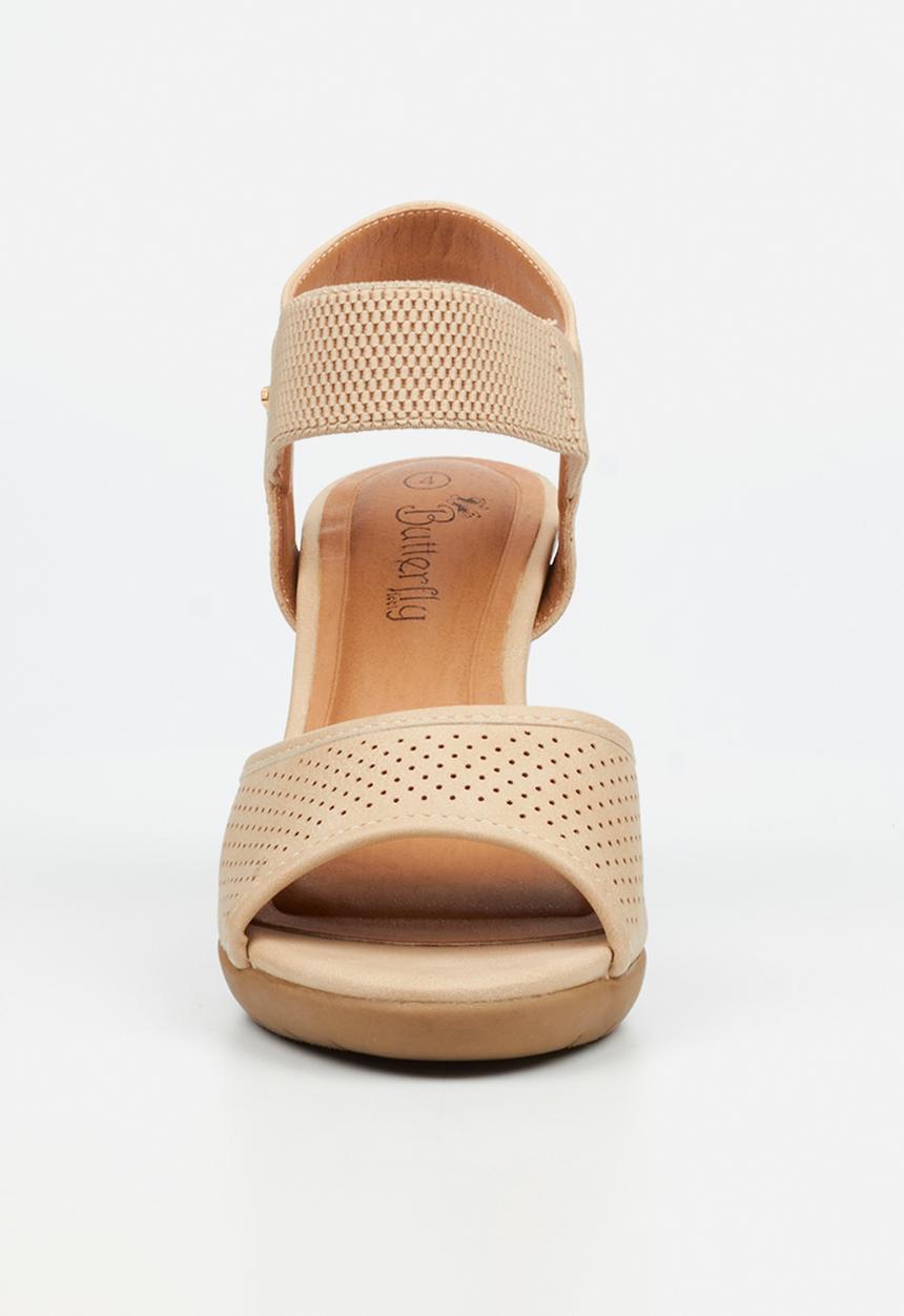 Butterfly Feet - Raina 2 ankle strap heel - beige