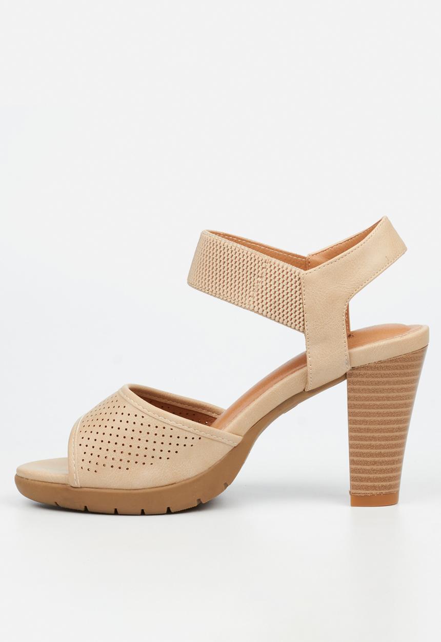 Butterfly Feet - Raina 2 ankle strap heel - beige