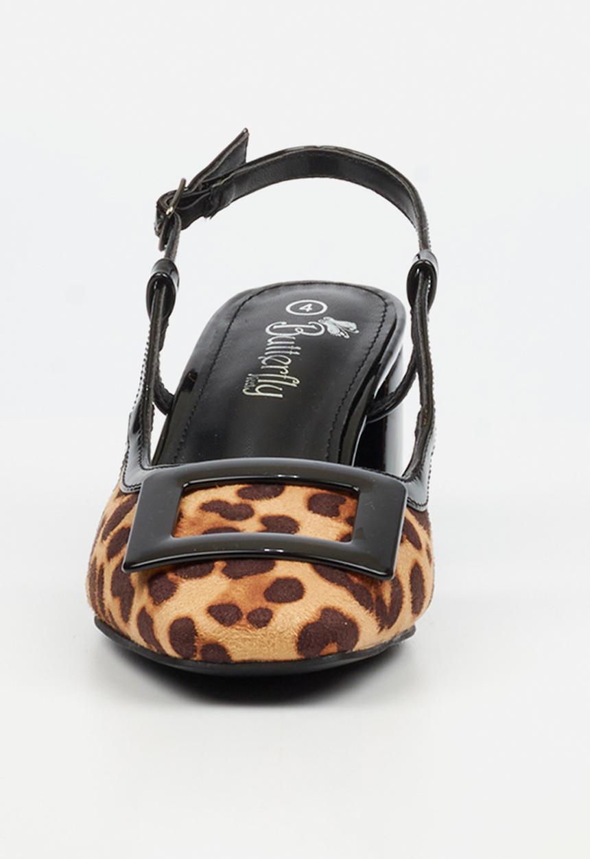 Butterfly Feet - Verity 1 slingback heel - leopard