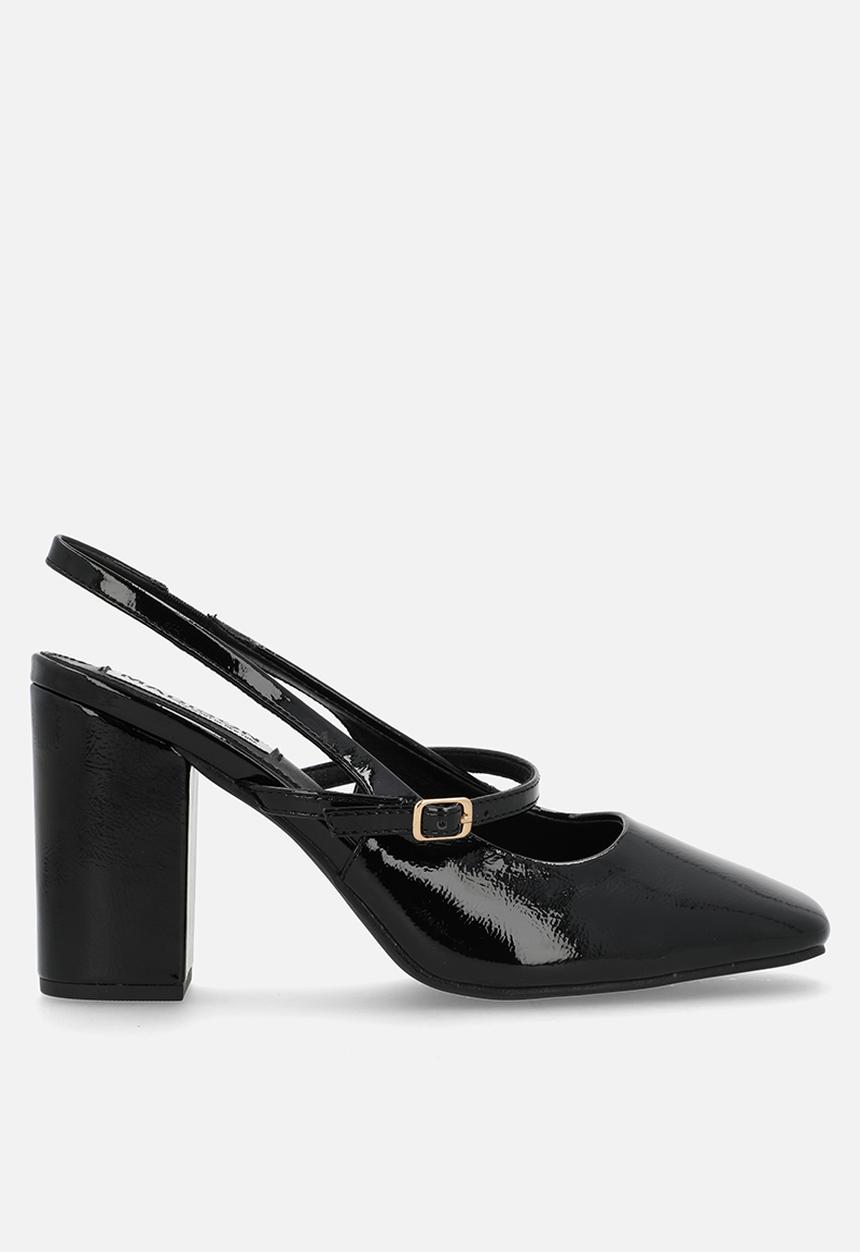 Madison® - Qia close toe slingback heel - black