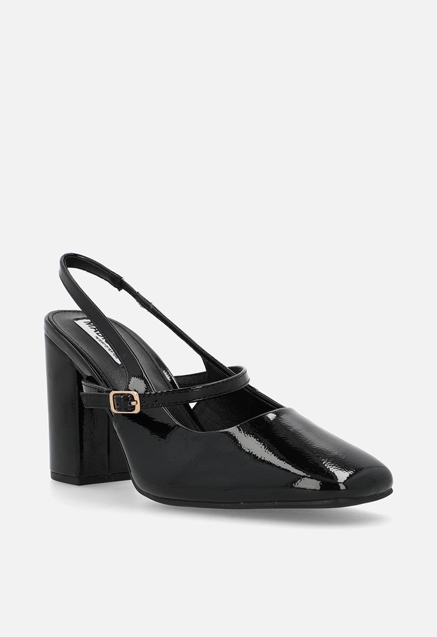Madison® - Qia close toe slingback heel - black