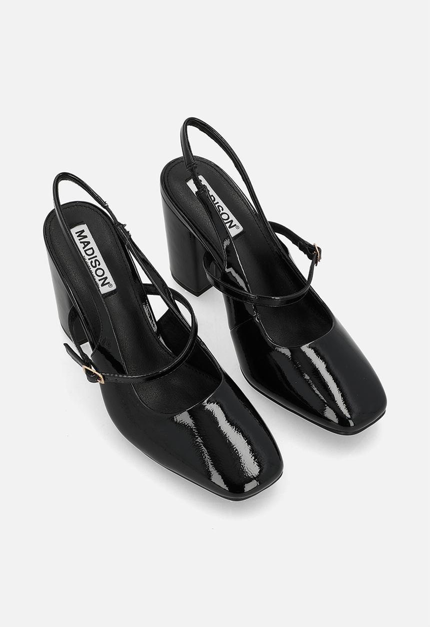 Madison® - Qia close toe slingback heel - black