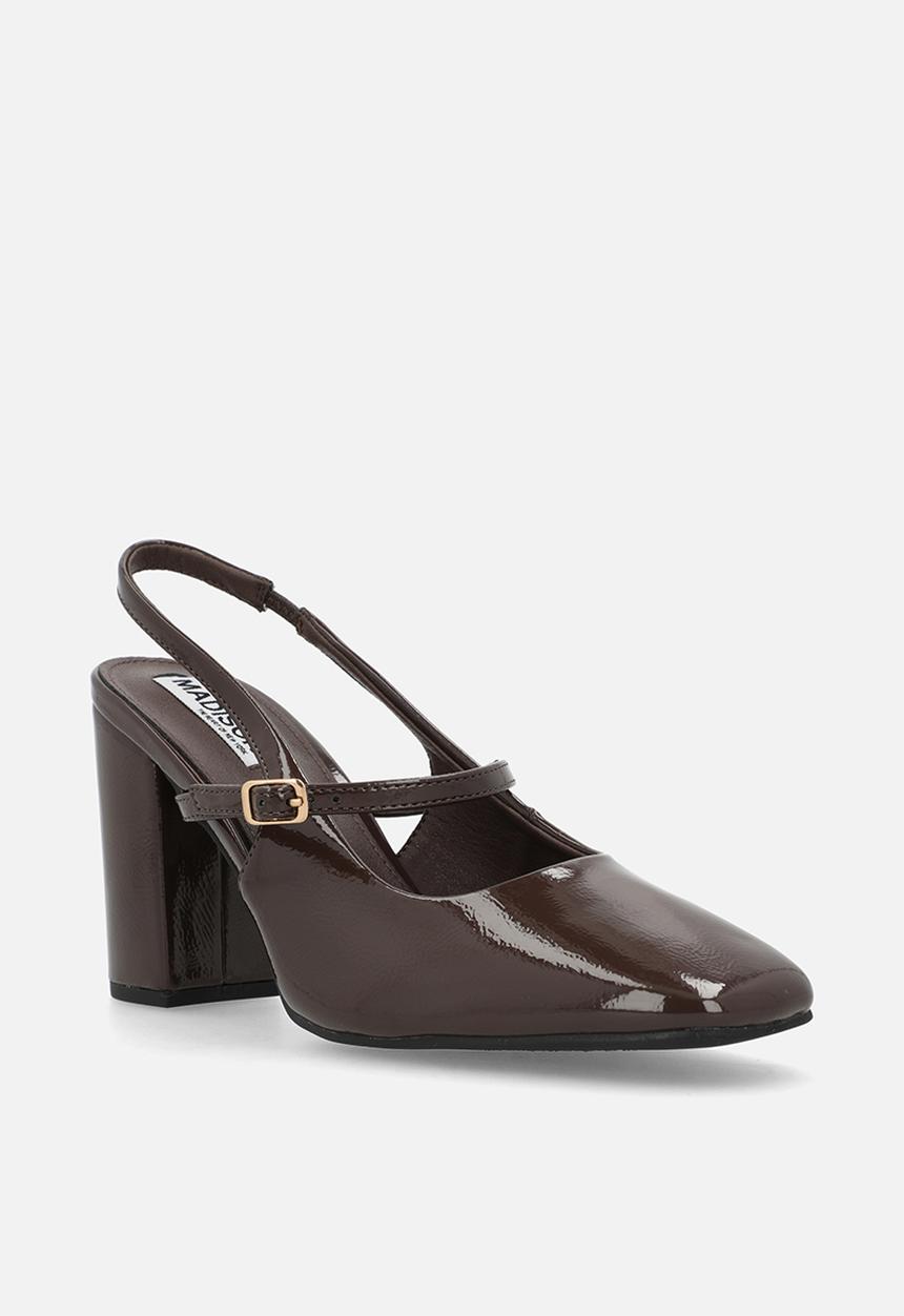 Madison® - Qia close toe slingback heel - chocolate