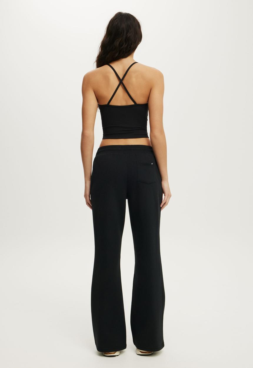 Cotton On - Plush Bootleg Sweatpant - Black