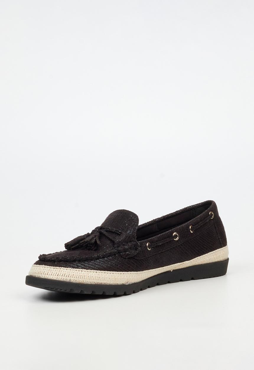 Butterfly Classics - Willa 2 boat shoe - black