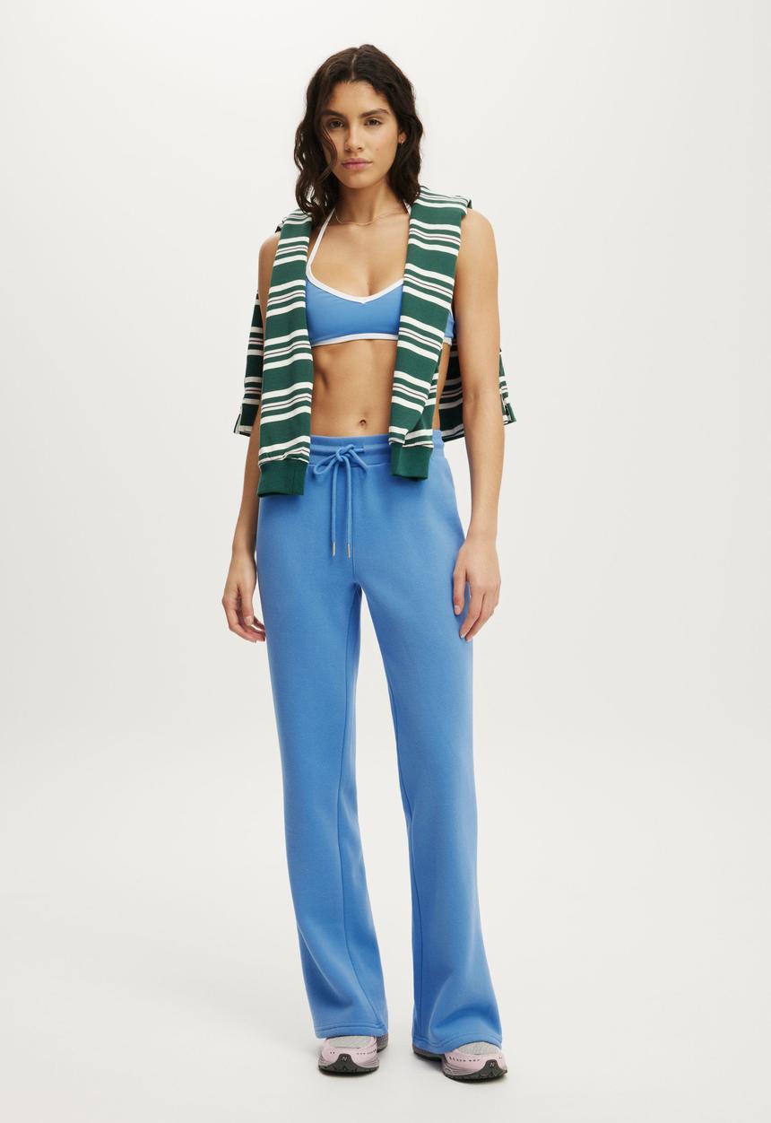 Cotton On - Plush Bootleg Sweatpant - Ultramarine