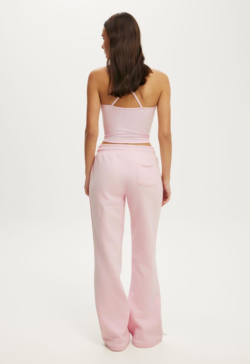 Cotton On - Plush Bootleg Sweatpant - Cherry Dream