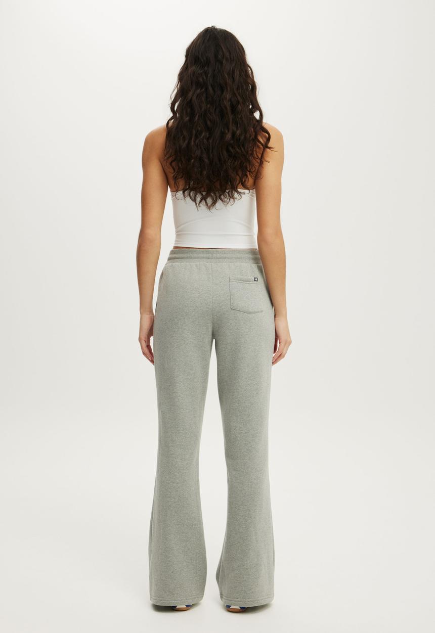 Cotton On - Plush Bootleg Sweatpant - Mid Grey Marle