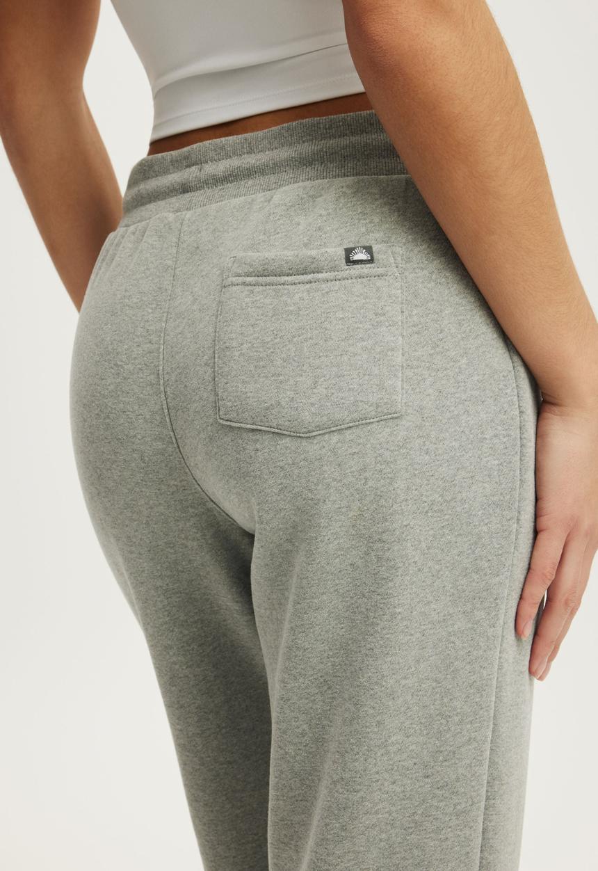 Cotton On - Plush Bootleg Sweatpant - Mid Grey Marle
