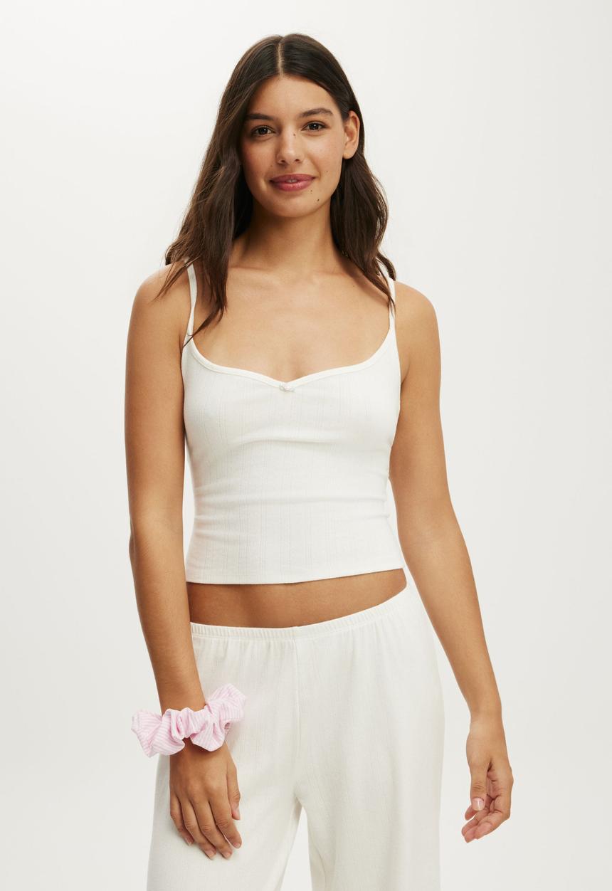 Cotton On - Dreamy Soft Pointelle Cami - Coconut Milk