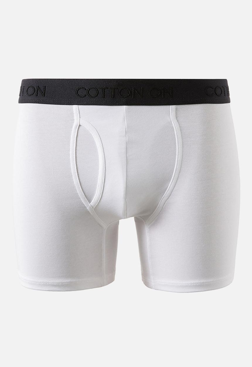 Cotton On - 3 Pack Mens Organic Cotton Boxer Brief - Black/Light Grey Marle/White