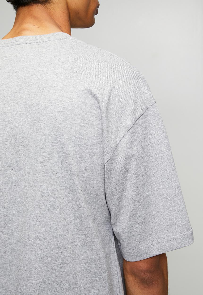 adidas Originals - Trefoil    Tee  - Grey Heather/Indigo Blue