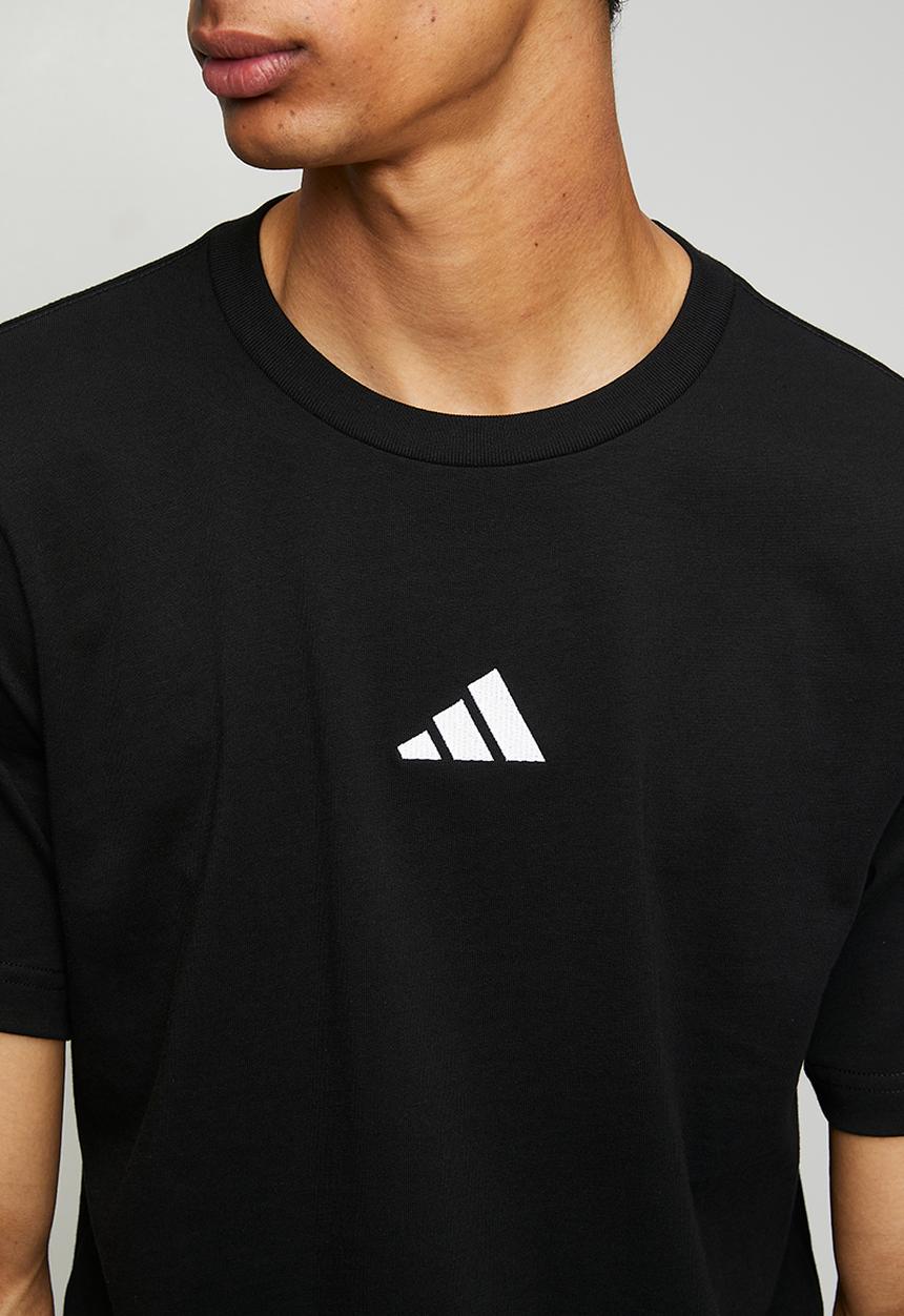 adidas Performance - 3-Stripe SJ Tee   - black/white