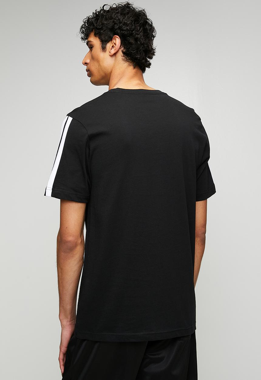 adidas Performance - 3-Stripe SJ Tee   - black/white