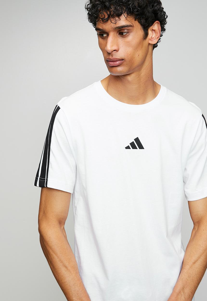 adidas Performance - 3-Stripe SJ Tee   - white/black