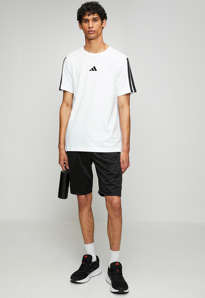 adidas Performance - 3-Stripe SJ Tee   - white/black