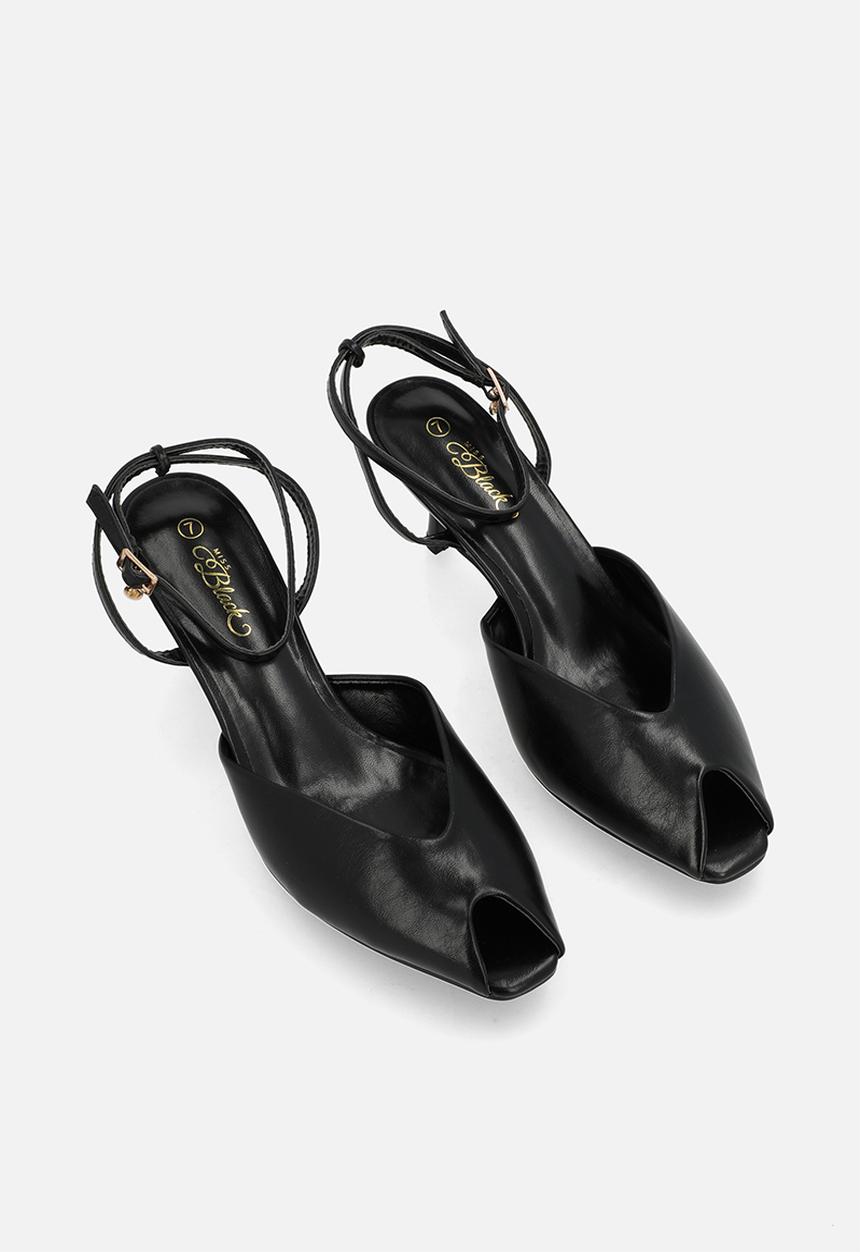 Miss Black - Nila 1 open toe ankle strap - black