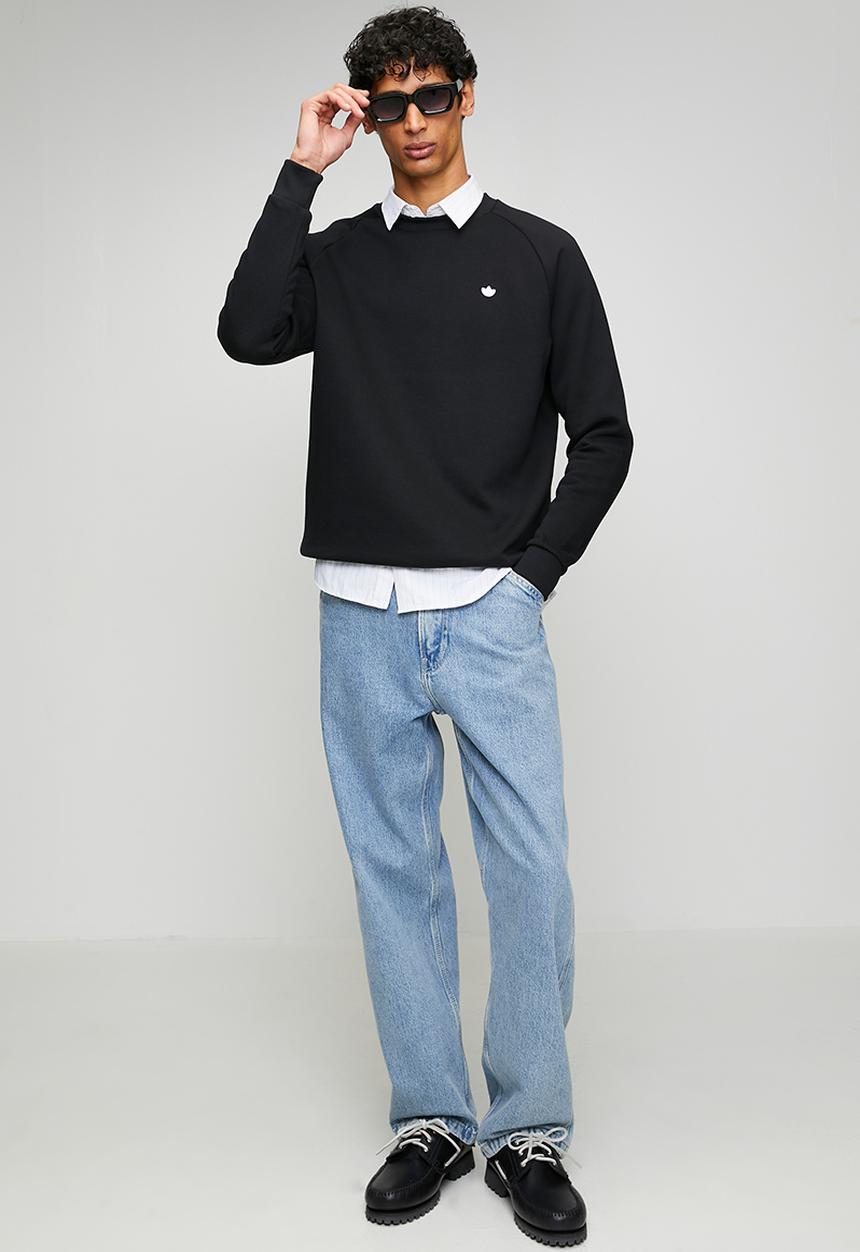 adidas Originals - ESS CREW - BLACK/WHITE