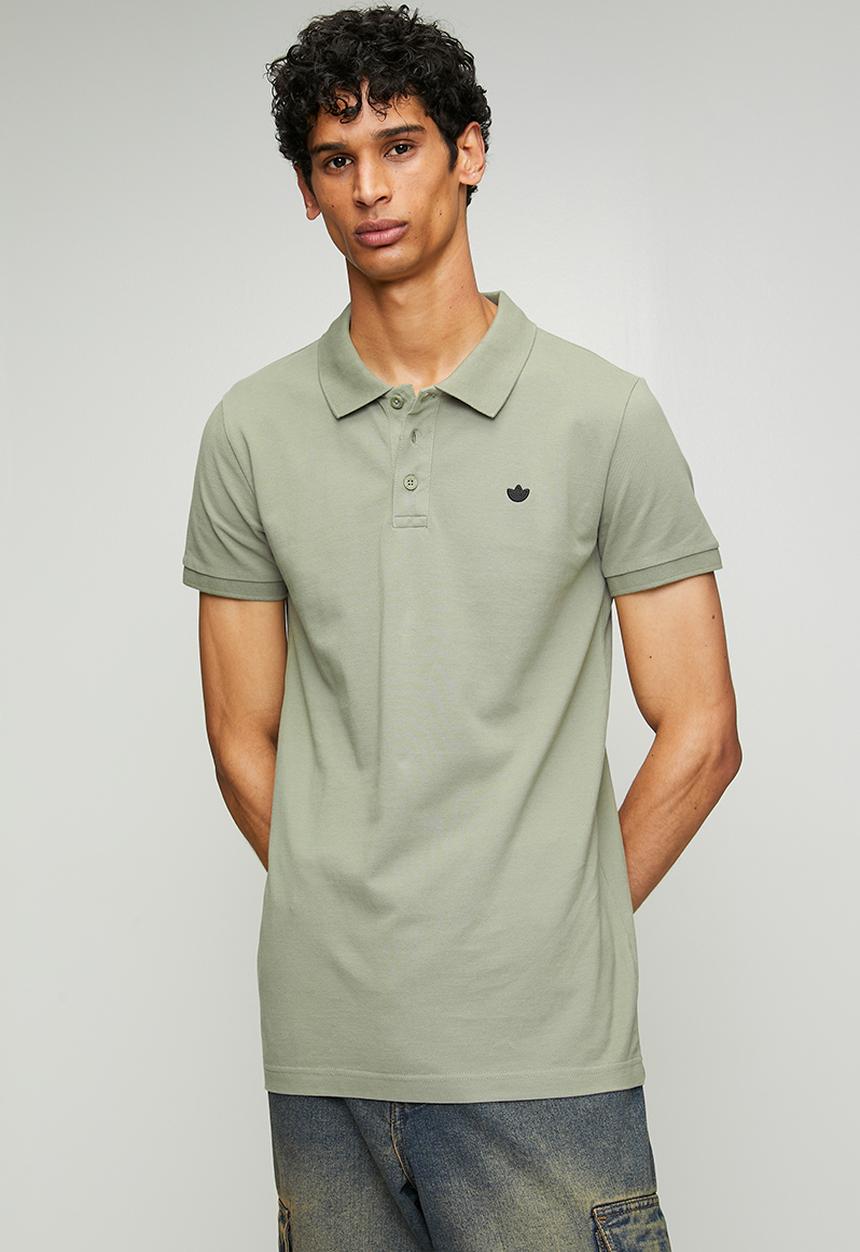 adidas Originals - ESSENTIAL POLO SF  - SILVER PEBBLE/BLACK