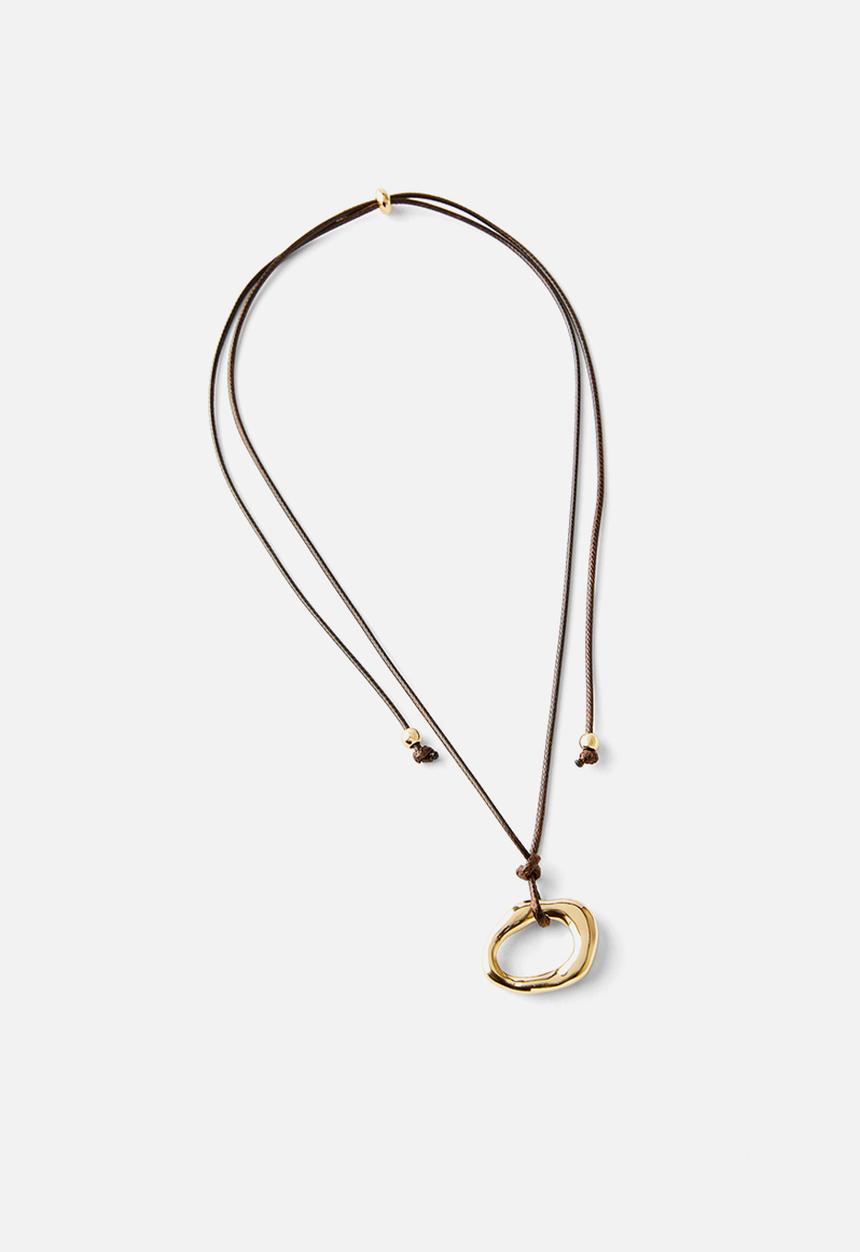 Rubi - Cord Pendant Necklace - Gold