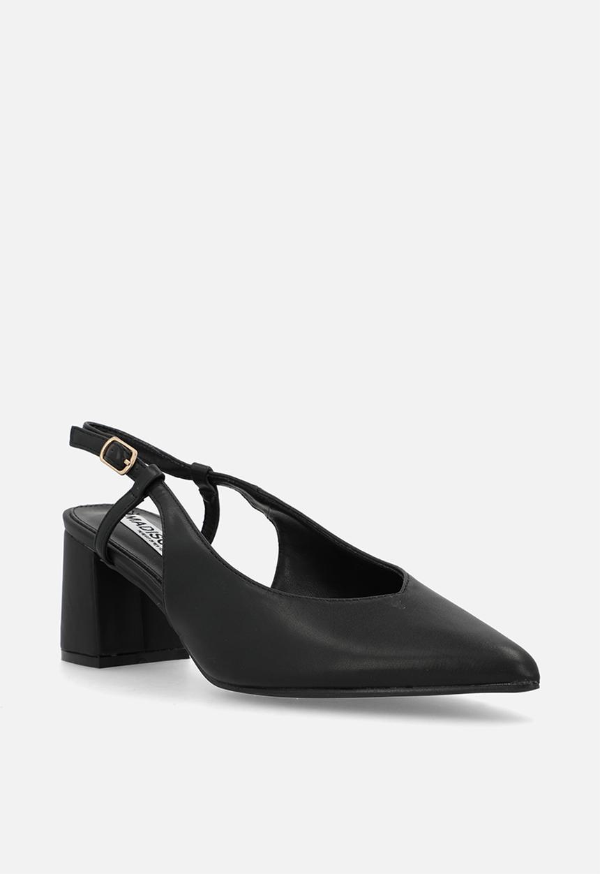 Madison® - Quest close toe slingback heel - black
