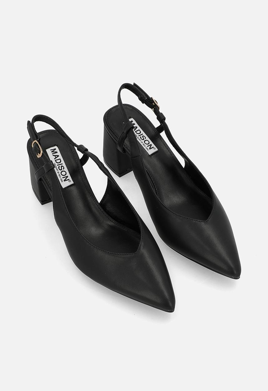 Madison® - Quest close toe slingback heel - black