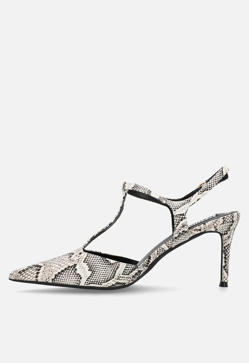 Madison® - Quincy close toe slingback heel - white / black