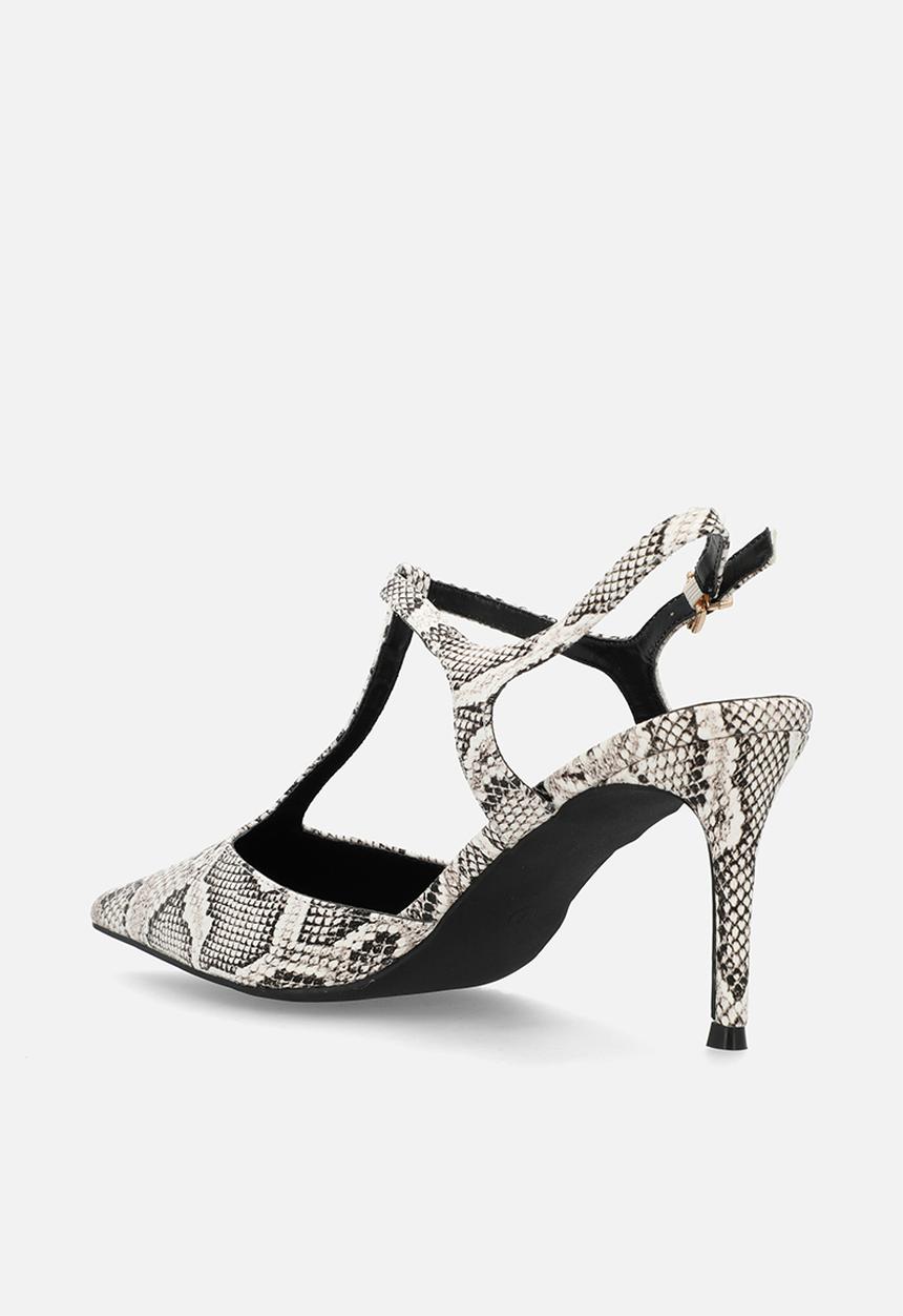Madison® - Quincy close toe slingback heel - white / black