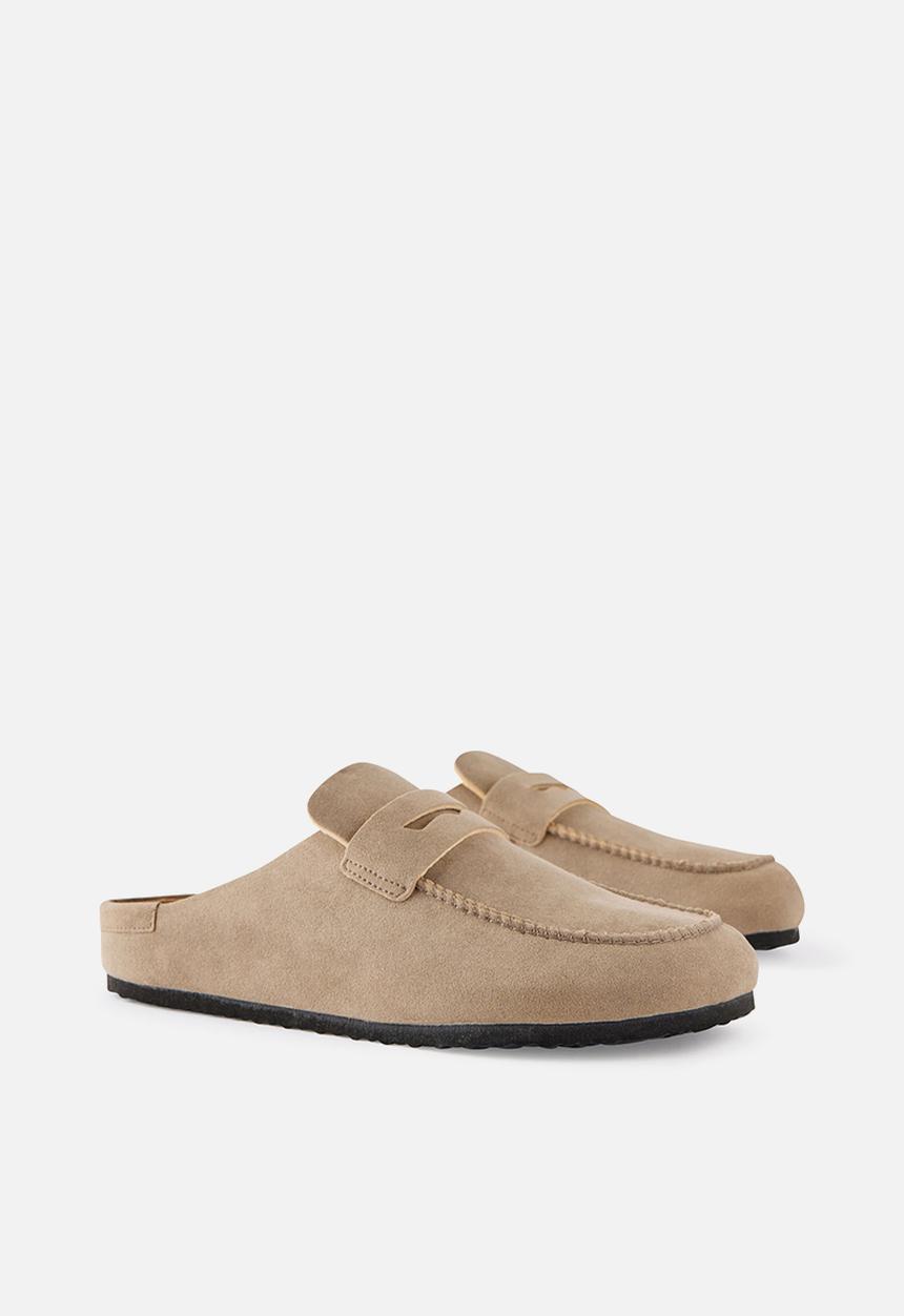 Cotton On - Closed toe buckle slide - taupe