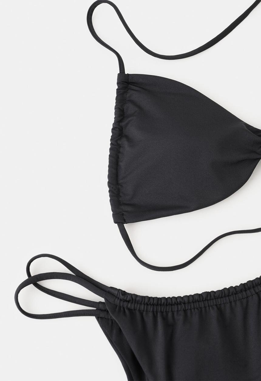 MANGO - Bikini top tortuga- black