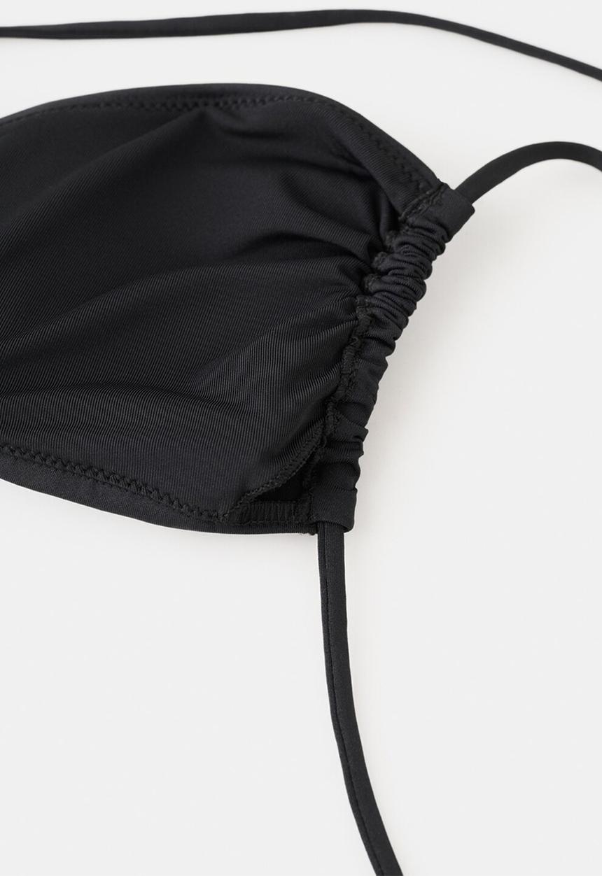 MANGO - Bikini top tortuga- black