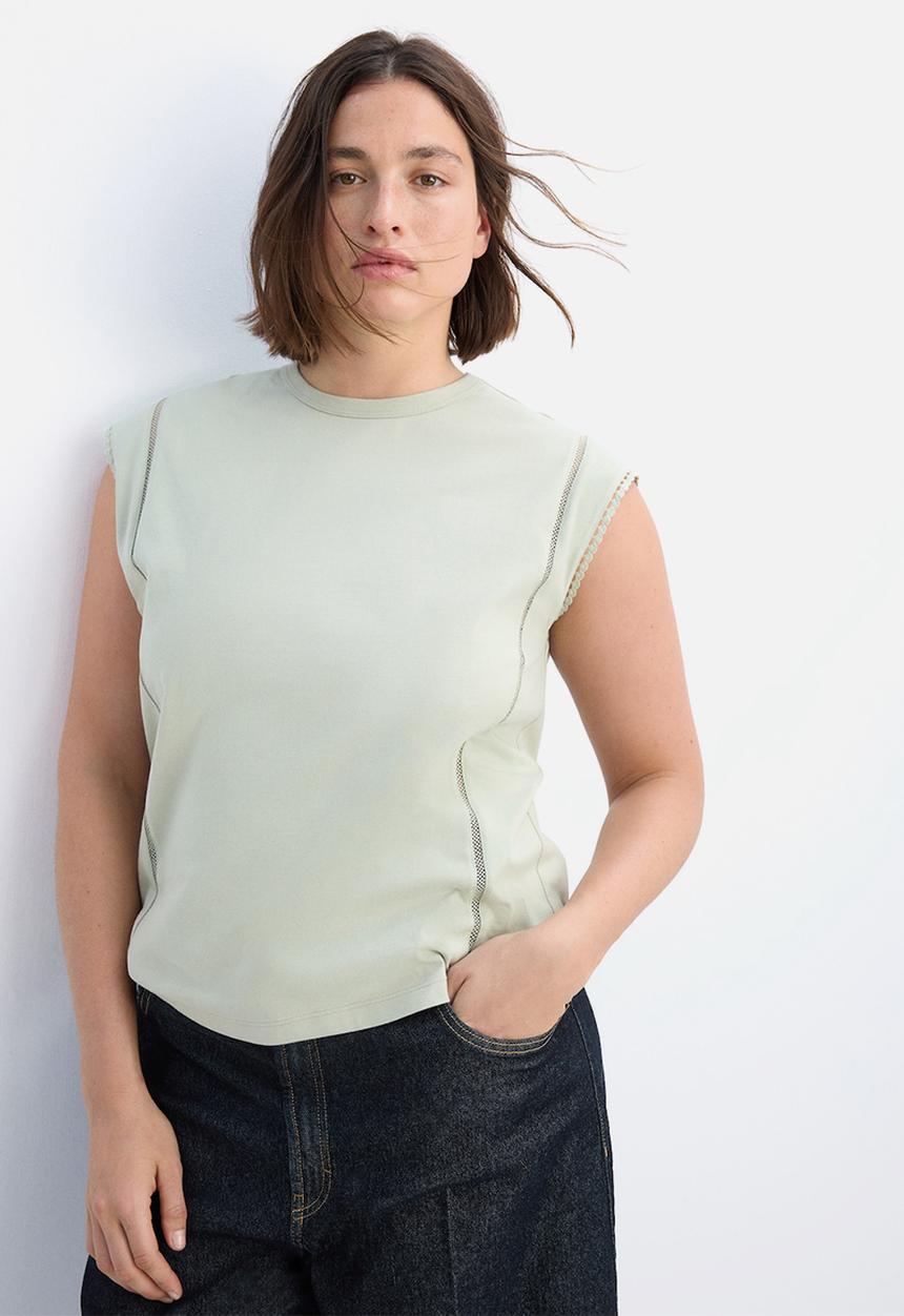 MANGO - T-shirt marea - light/pastel green