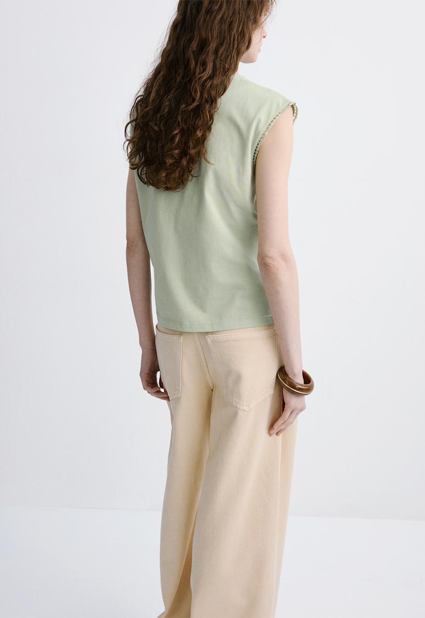 MANGO - T-shirt marea - light/pastel green